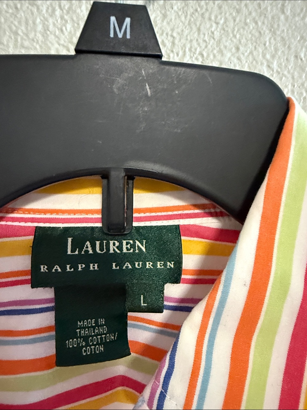 Lauren Ralph Lauren Multistripe Button-Down Shirt - Yellow, Red, Blue - Picture 2 of 3